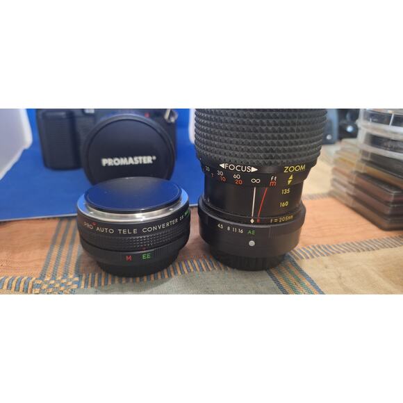 Konica FS-1 SLR 35mm film camera w/ various lenses & filters- film tested! - Picture 4 of 16